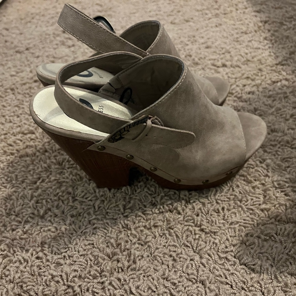 G by Guess faux suede chunky heels